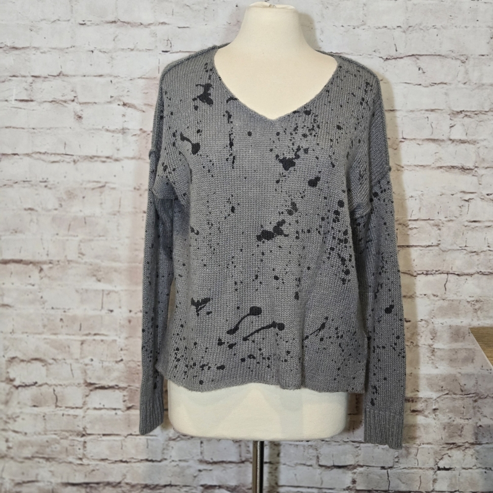 Wooden Ships Womans Sweater SZ S/M Grey Black